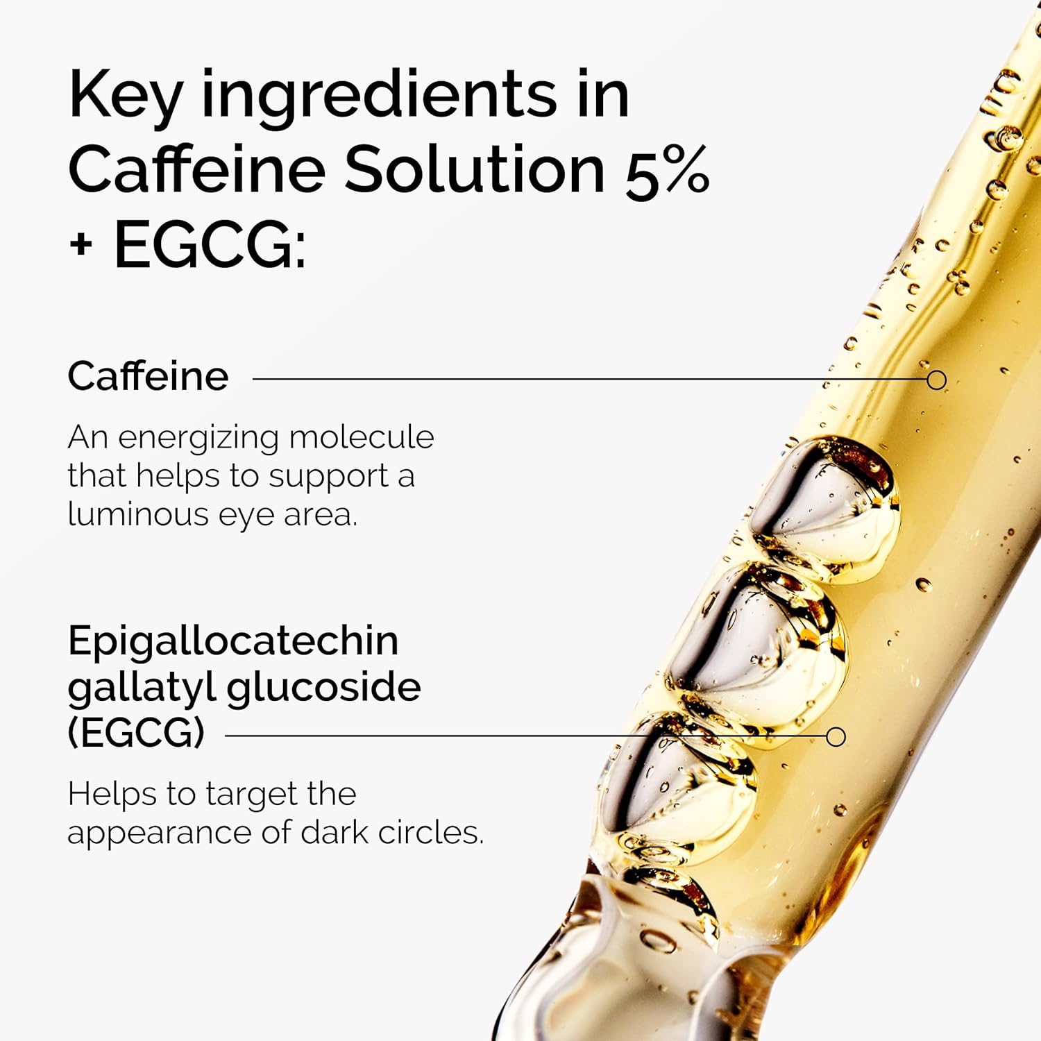 The Ordinary Caffeine Solution 5% + EGCG, Depuffing Eye Serum,